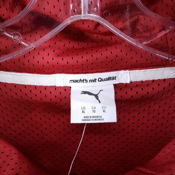 PUMA Jacket Mens XL Red Zip Up Windbreaker AC Milan MMQ Football Soccer Cricket - Picture 2 of 11